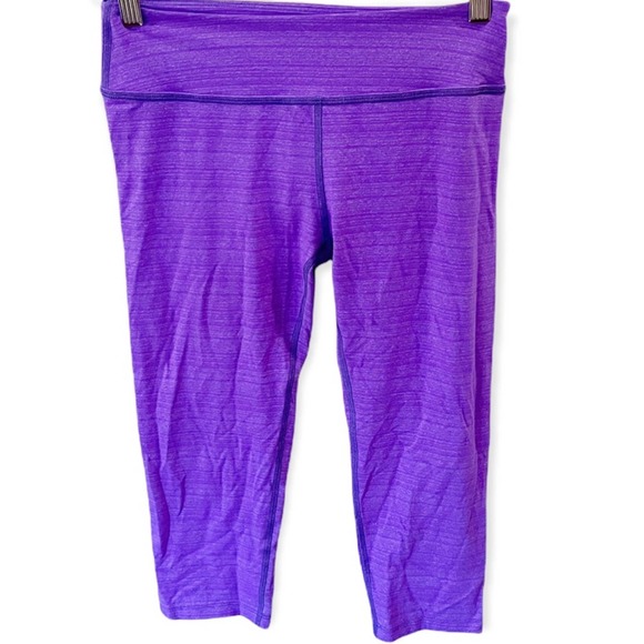 Beyond Yoga Pants - Beyond Yoga Space Dyed Capri Leggings Purple 4-Way Stretch Pull On Size Small